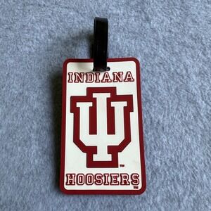 Indiana Hoosiers Luggage Bag ID Tag NCAA Collegiate Licensed Aminco Travel White